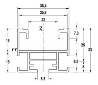 Profilo Fischer in alluminio Solar-Light 3,35 mt per pannelli solari