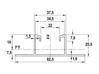 Profilo in alluminio Fischer Solar Flat 4,85mt per pannelli fotovoltaici