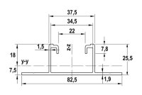 Profilo in alluminio Solar-Flat P 400 0,40mt (50pz)