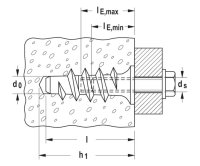 Tassello in acciaio FTP M per calcestruzzo cellulare (25pz)