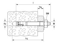 Tassello ancorante Fischer FAZ II HBS con rondella per costruzioni in legno (20pz)