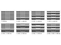 Organizer GT Line 467x255x95mm con portaminuteria per trolley Al1X