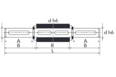 Kit Perno albero lento doppio per riduttori di giri CH04