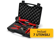 Knipex set 7 utensili settore fotovoltaico per connettori cavi solari MC4 2,5-6mm² in valigetta