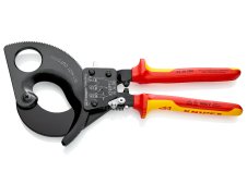 Knipex cesoia cremagliera a cricchetto con impugnatura isolata per taglio cavi, 280 mm