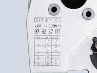 Knipex crimpatrice a quattro punzoni per contatti DT, DTM e DTP, 0,35-3,0 mm²