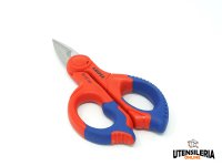 Knipex forbici da elettricista lame dritte impugnatura materiale bicomponente, 155 mm