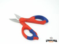 Knipex forbici da elettricista lame dritte impugnatura materiale bicomponente, 155 mm