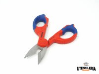 Knipex forbici da elettricista lame dritte impugnatura materiale bicomponente, 155 mm