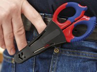 Knipex forbici da elettricista lame dritte impugnatura materiale bicomponente, 155 mm