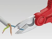 Knipex forbici da elettricista lame dritte impugnatura materiale bicomponente, 155 mm