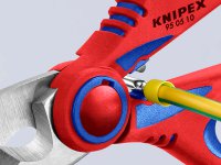 Knipex forbici da elettricista lame dritte con punto di crimpaggio, 160 mm