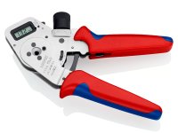 Knipex pinza a 4 punzoni per contatti torniti, regolazione digitale 0,08-2,5 mm² in valigetta