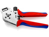 Knipex pinza a 4 punzoni per contatti torniti, regolazione digitale 0,14-6 mm² in valigetta