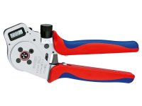 Knipex pinza a 4 punzoni per contatti torniti, regolazione digitale 0,14-6 mm² in valigetta resina