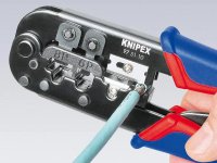 Knipex pinza crimpatrice per connettori Western 6-8 poli  RJ11/12 e RJ45