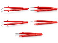 Knipex set 5 pinzette di precisione universali con manici isolati 1000V