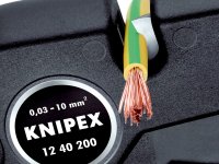 Knipex cassetta con crimpatrice, spelatrice ed assortimento 1250 terminali a bussola preisolati