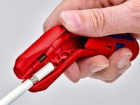 Knipex utensile spelacavi ErgoStrip per cavi coassiali, dati e tondi