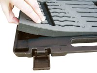 Serie 8 chiavi combinate a cricchetto Kravm 6-19mm in valigetta