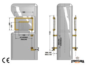 Coppia di schermi per segatrici verticali LTF 170.01