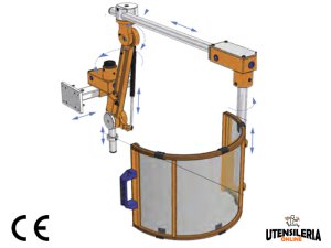 Schermi per fresatrici snodati bilanciati acciaio LTF 149.B SX