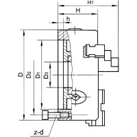 Mandrino autocentrante D.160 di precisione Fervi M049A/160 3+3 griffe