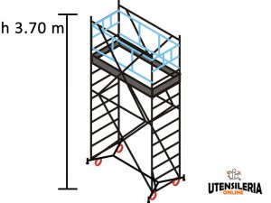 Ponteggio GRIM EU 75 Marchetti m 0.75x1.65x3.70 base estraibile Ø 150