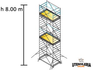 Ponteggio SYSTEM 100X180 Marchetti in acciaio m 1.00x1.80x8.00