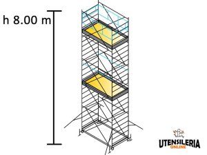 Ponteggio SYSTEM 100X200 Marchetti in acciaio m 1.00x2.00x8.00