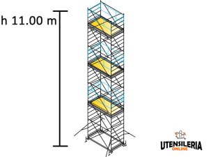 Ponteggio SYSTEM 120X180 Marchetti in acciaio m 1.20x1.80x11.00