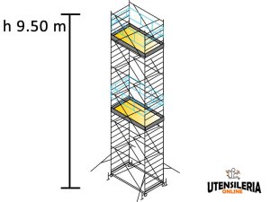 Ponteggio SYSTEM 120X180 Marchetti in acciaio m 1.20x1.80x9.50