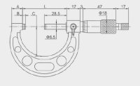 Micrometri per esterni centesimale risoluzione 0,01mm