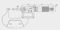Micrometro digitale per tubi a 1 contatto sferico IP65