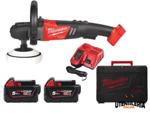 Lucidatrice Milwaukee M18 FAP180 a 7 velocità con Kit batterie 5.0Ah