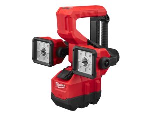 Lampada LED Milwaukee M18 UBL a doppia testa orientabile, 0-2500 lumen