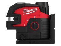 Livella laser Milwaukee M12 CLL4P a raggio verde con 2 linee con 4 punti piombo, portata 38 metri