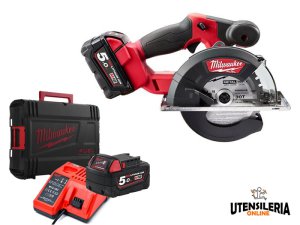 Sega circolare Milwaukee M18 FMCS-502X 57mm 5.0Ah 18V in valigetta