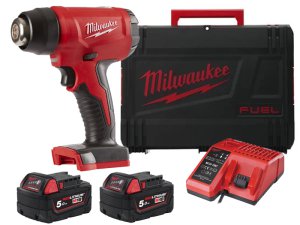 Termosoffiatore a batteria Milwaukee M18 BHG temperatura massima 470°C in Kit