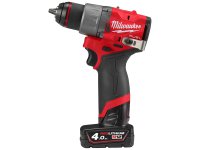 Trapano avvitatore Milwaukee M12 Fuel FDD2 con 2 batterie, caricabatterie e valigetta