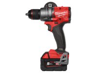 Trapano con percussione Milwaukee M18 Fuel FPD3 con 2 batterie, valigetta e 95 accessori