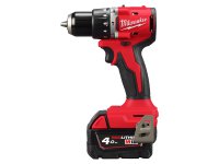 Trapano con percussione Milwaukee M18 BLPDRC con 2 batterie, caricabatterie e valigetta