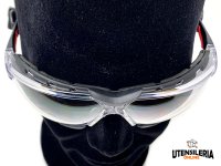 Occhiali di protezione ergonomici con fascia elastica, taglia media