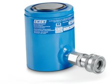 Cilindro idraulico universale semplice effetto OMCN 361/DM ritorno a molla h.265mm, 20 Ton