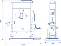 Pressa elettroidraulica OMCN 156-W ad una velocità, 20 ton