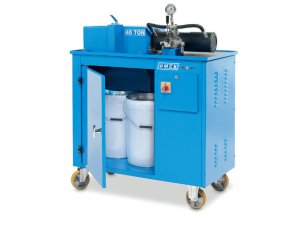 Pressa elettroidraulica schiaccia filtri OMCN 389/A 1.5kW a 2 velocità, 40 Ton