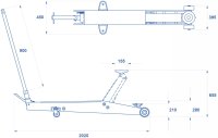 Sollevatore idraulico a carrello OMCN 266 alzata 655mm portata 15000 Kg