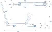 Sollevatore idraulico a carrello OMCN 259 alzata 520mm portata 2000 Kg