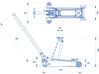 Sollevatore idraulico OMCN 262/S Classic Line Rossa alzata 540mm portata 5000 Kg