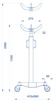 Sollevatore idraulico da fossa e sottoponte OMCN SIF1-73, portata 250Kg